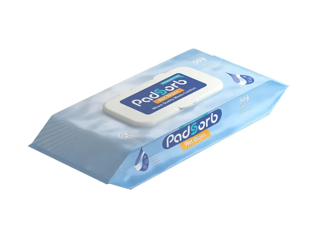 Padsorb™ Personal Wipe Unscented 8x12 Inch 50 Count 50/Pack 12 Pack/Case