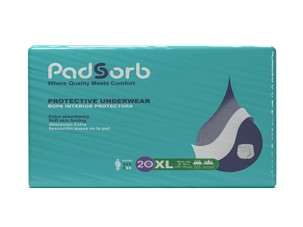 [PDS-265214] Padsorb™ Protective Underwear Extra Absorbency X-Large 20/Pack 4 Pack/Case