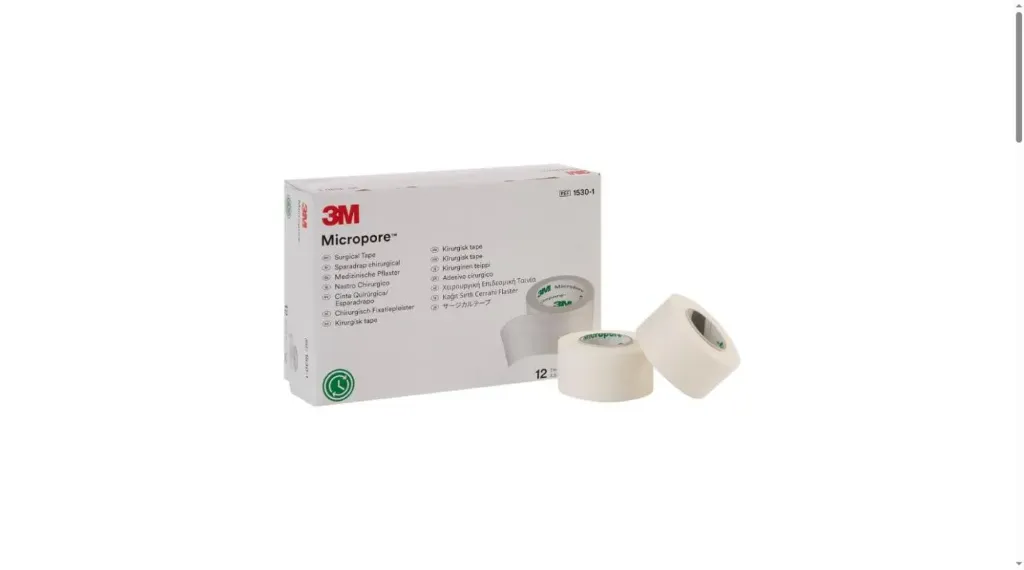 3M Micropore Paper Surgical Tape, 1" x 10 yds, 12 rl/bx, 10 bx/cs